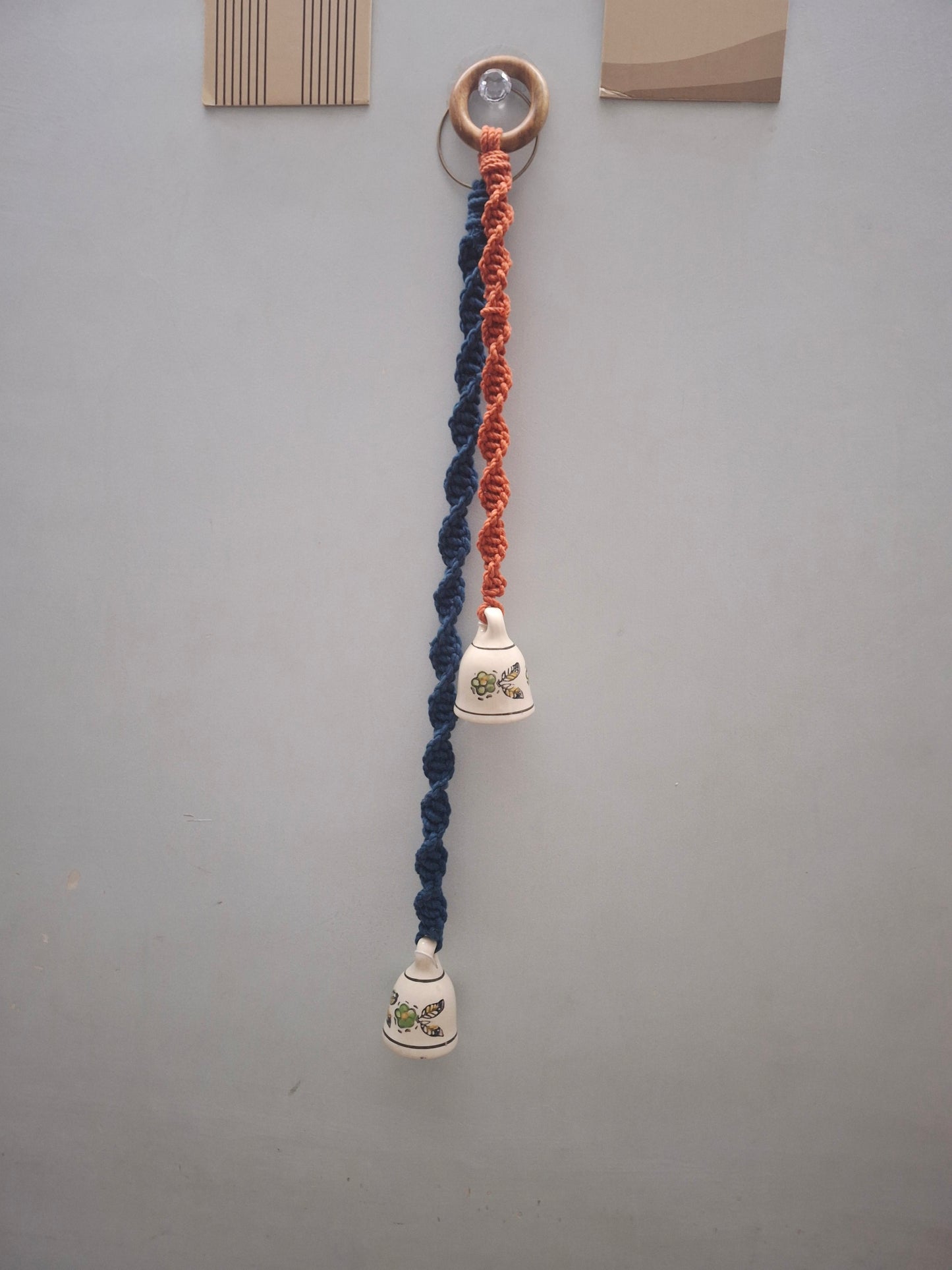 Macrame ceramic bells