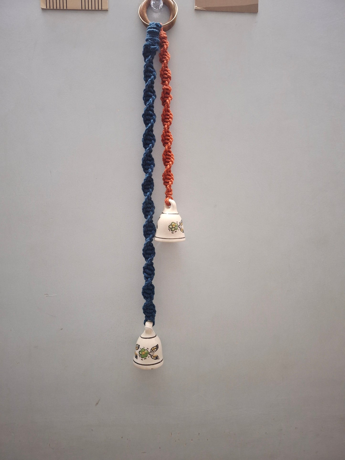 Macrame ceramic bells