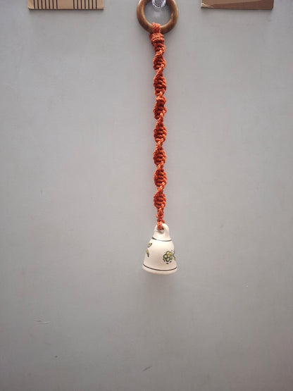 Macrame ceramic bells