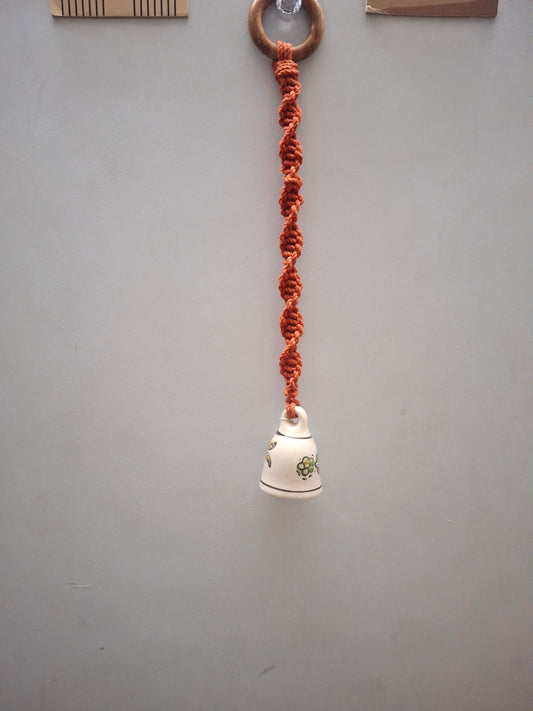 Macrame ceramic bells