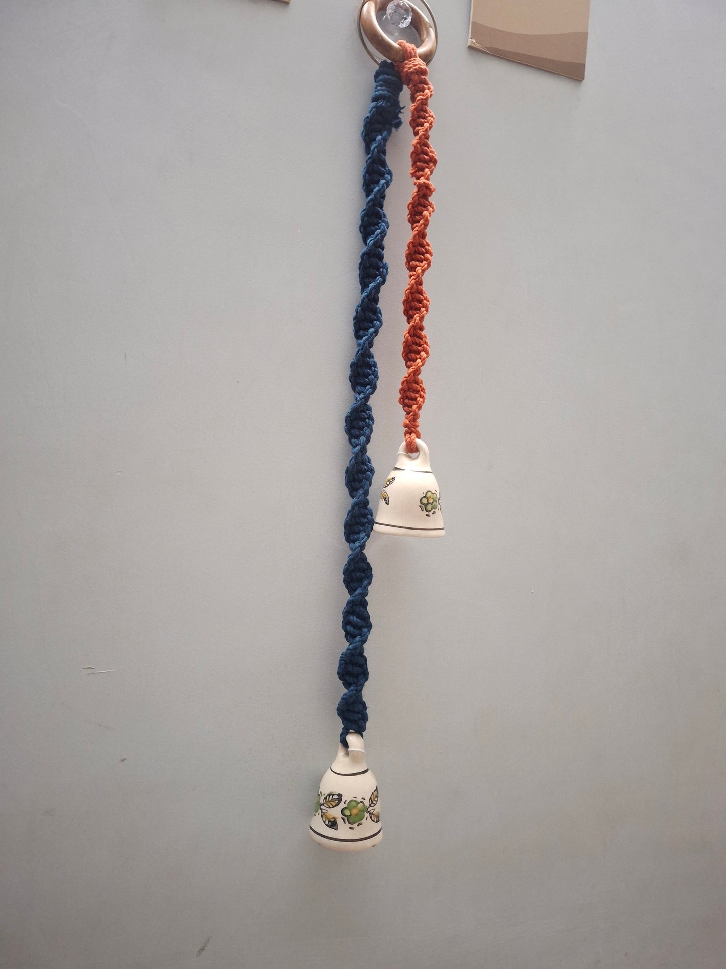 Macrame ceramic bells