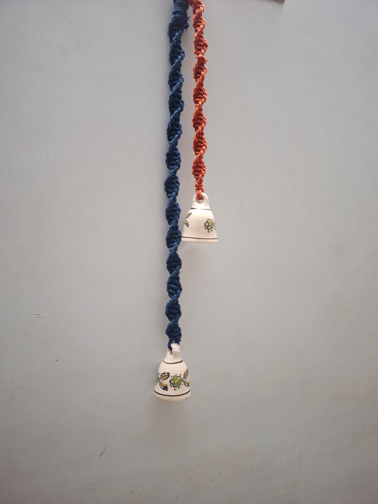 Macrame ceramic bells