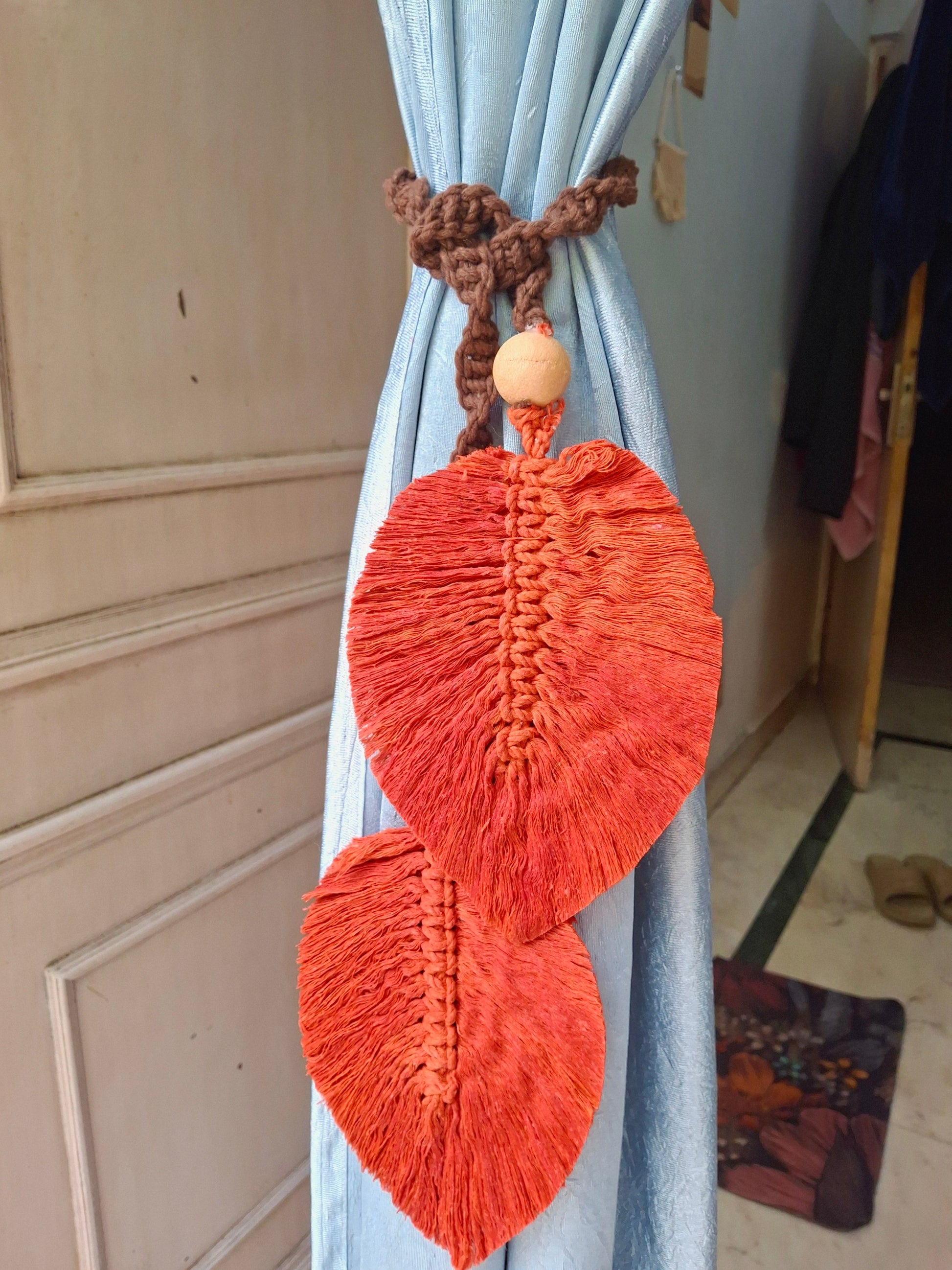 Macrame-Leaf Curtain ties - Hunar Hatti