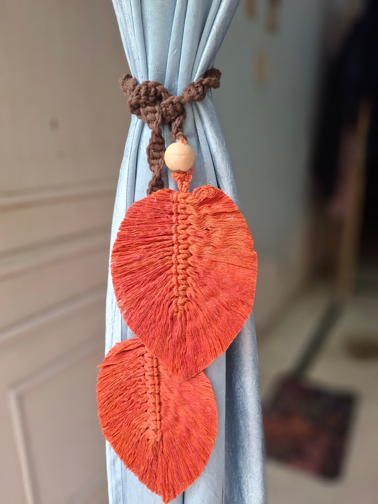 Macrame-Leaf Curtain ties - Hunar Hatti