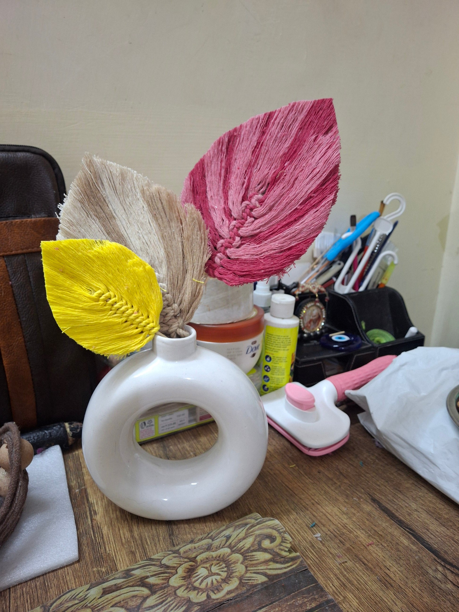 Macrame boho feathers (vase not included) - Hunar Hatti