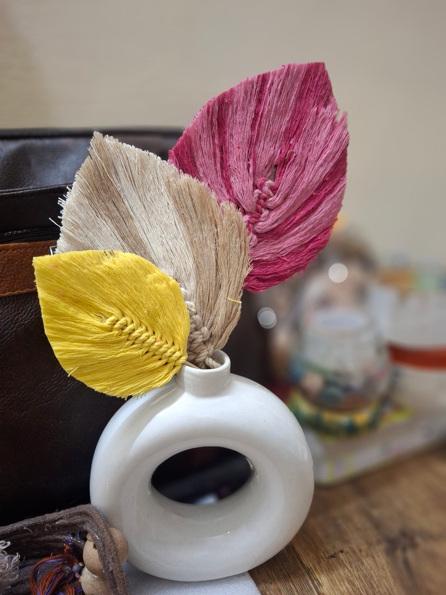 Macrame boho feathers (vase not included) - Hunar Hatti