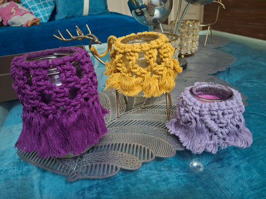 Macrame jar holder - Hunar Hatti