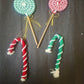 Macrame christmas ornaments-candy,candy cane - Hunar Hatti