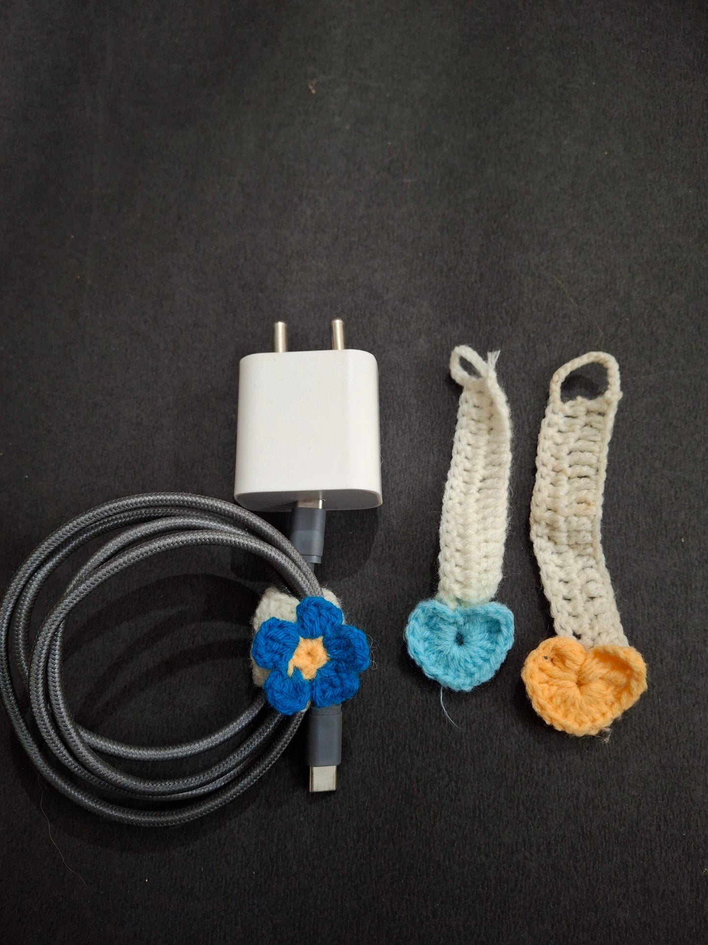 Crochet cord holder