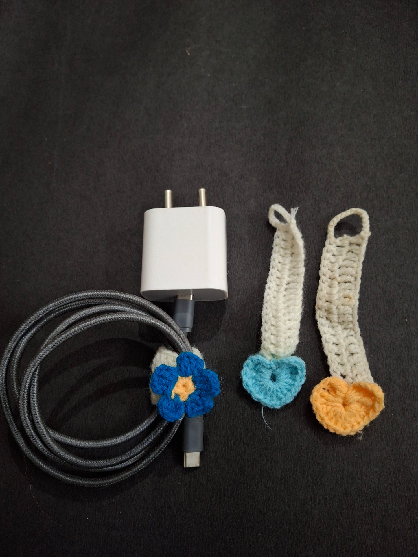Crochet cord holder