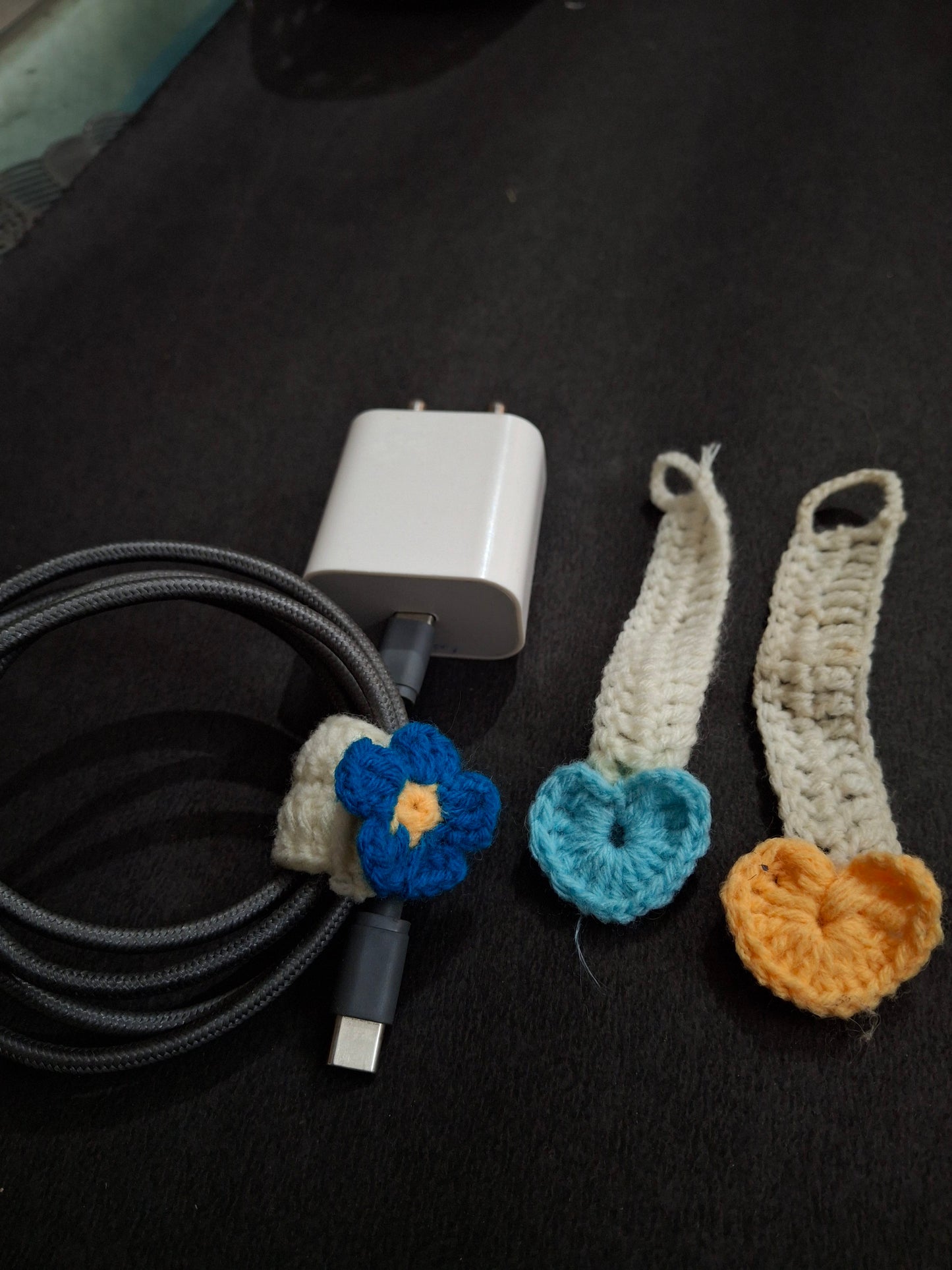 Crochet cord holder