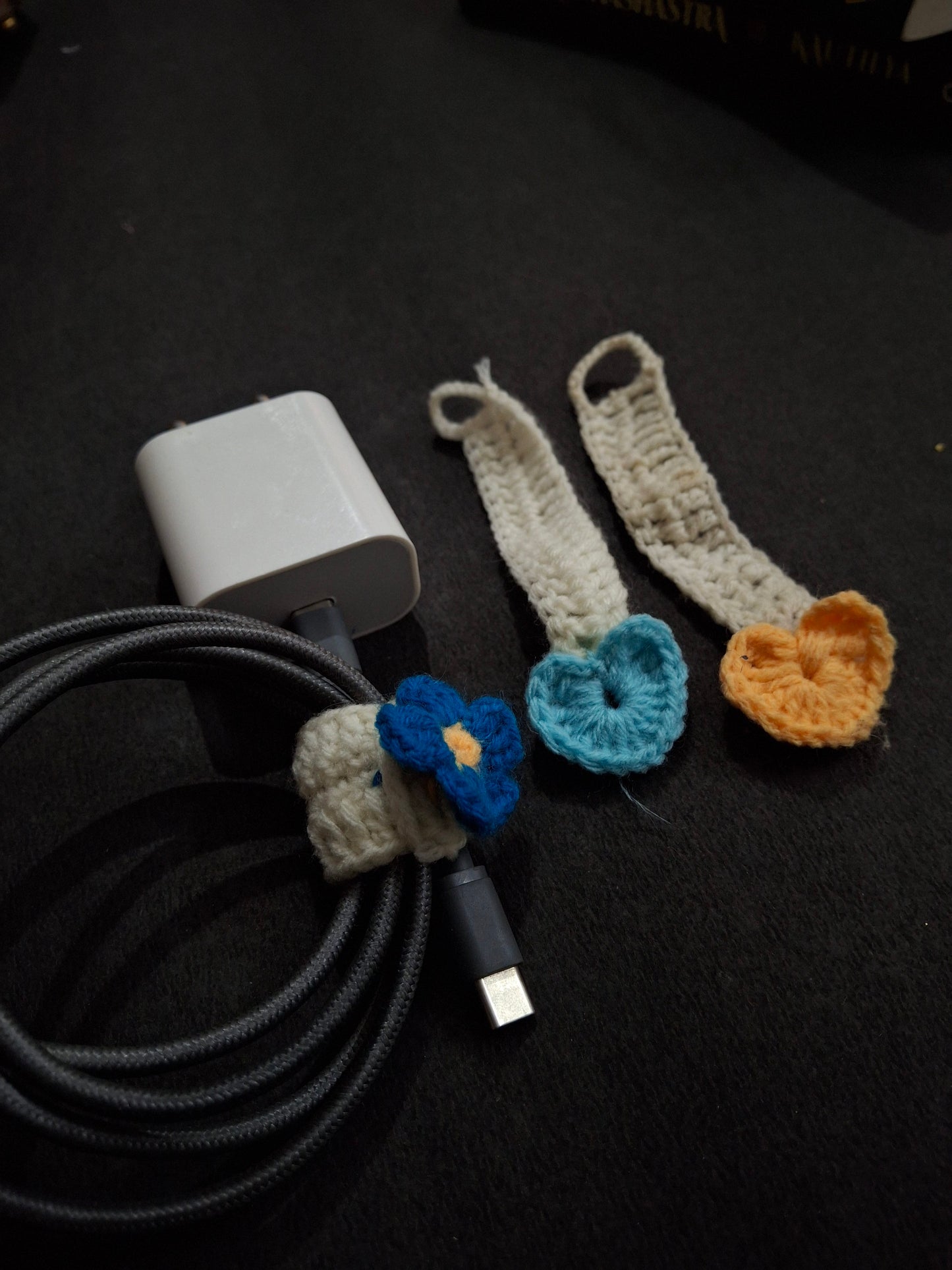Crochet cord holder