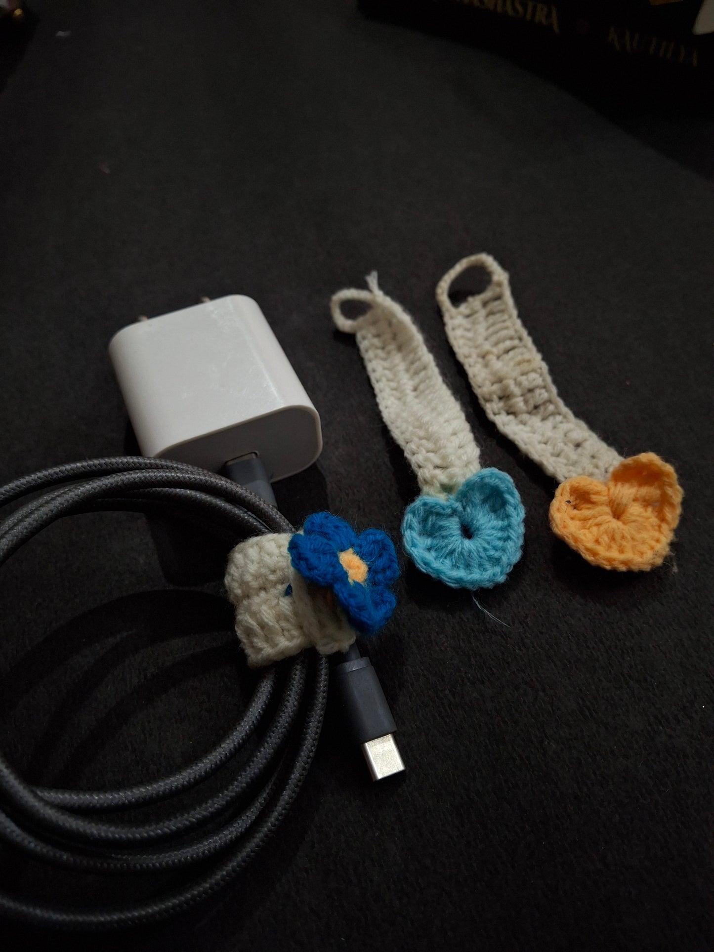 Crochet cord holder