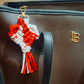Heart keychain macrame