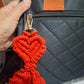 Heart keychain macrame
