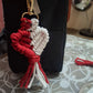 Heart keychain macrame