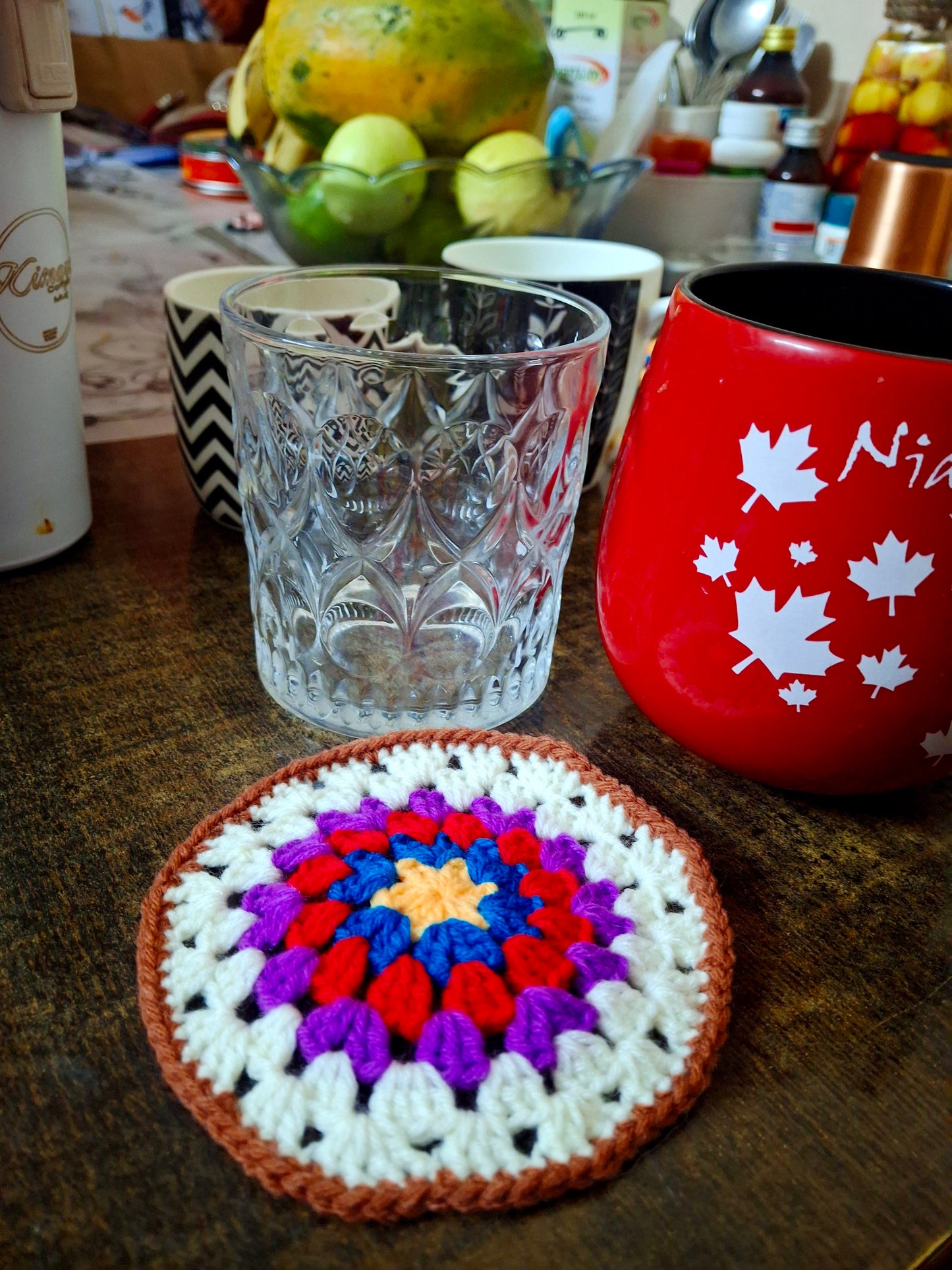 Crochet coasters