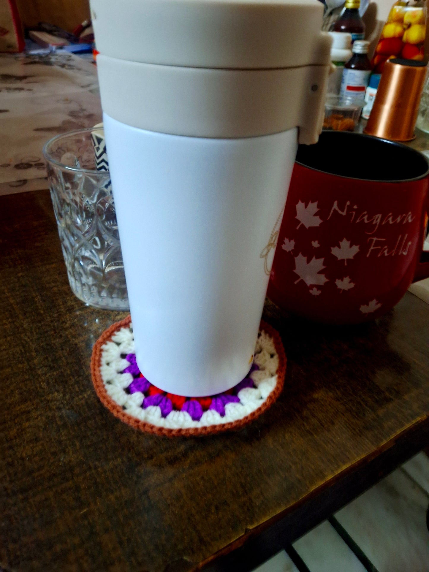 Crochet coasters
