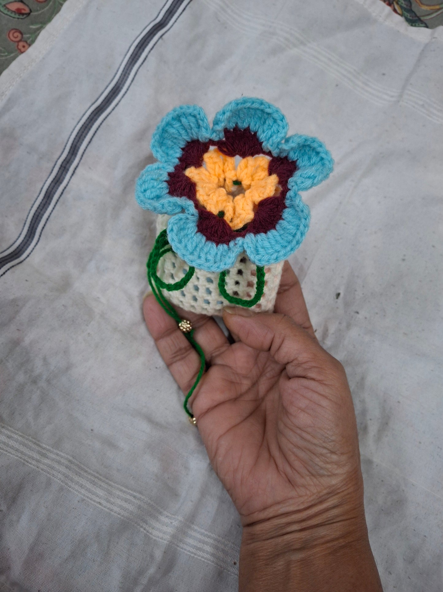 Crochet perfume/Earpod Pouch
