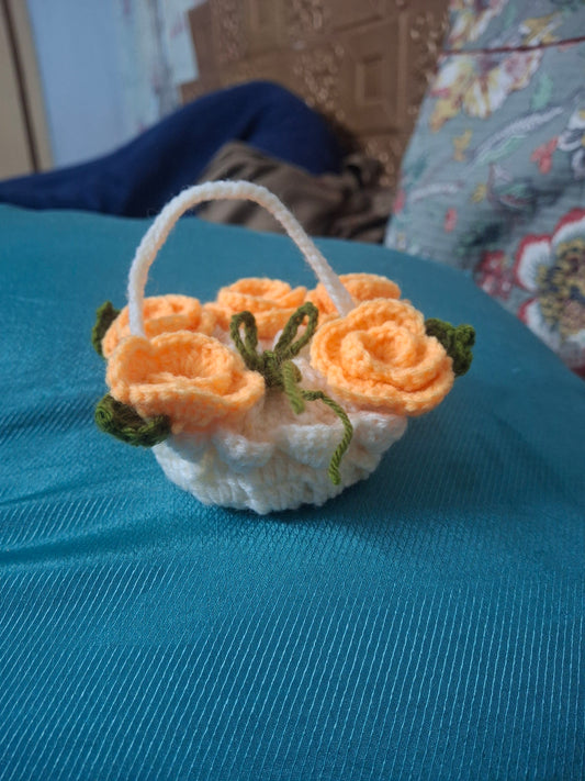 Crochet shagun basket/ gift bag/makeup case