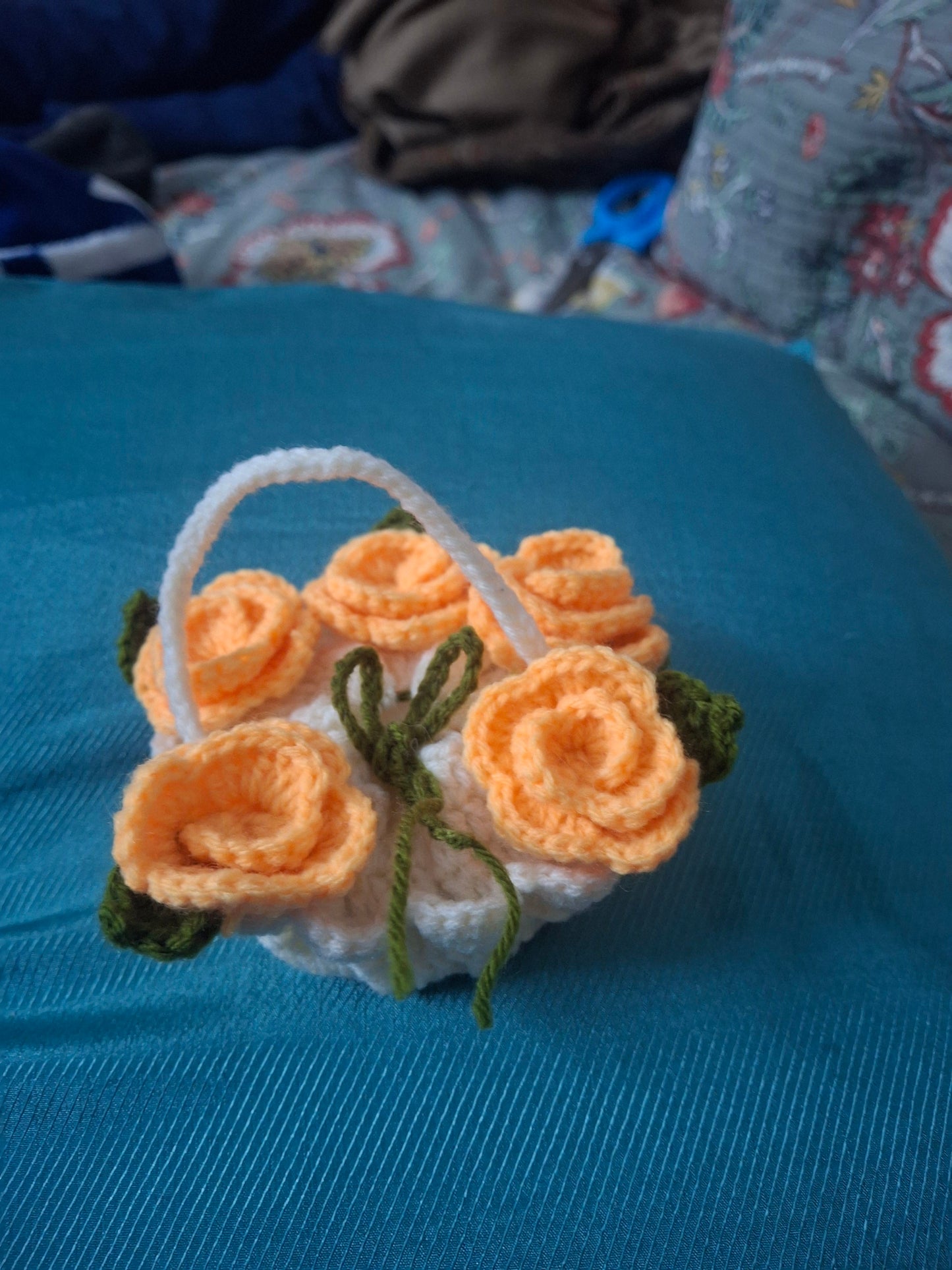 Crochet shagun basket/ gift bag/makeup case