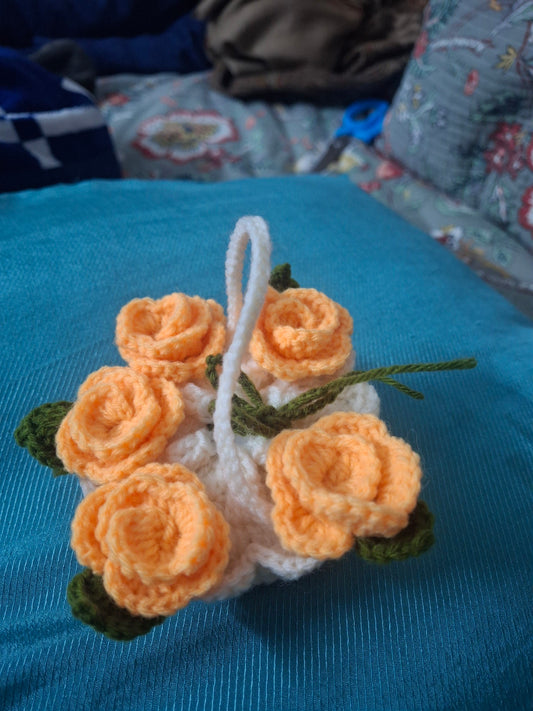 Crochet shagun basket/ gift bag/makeup case