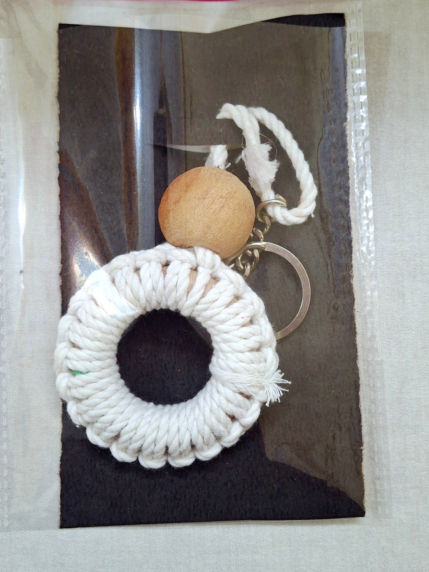 Flower wreath keychain