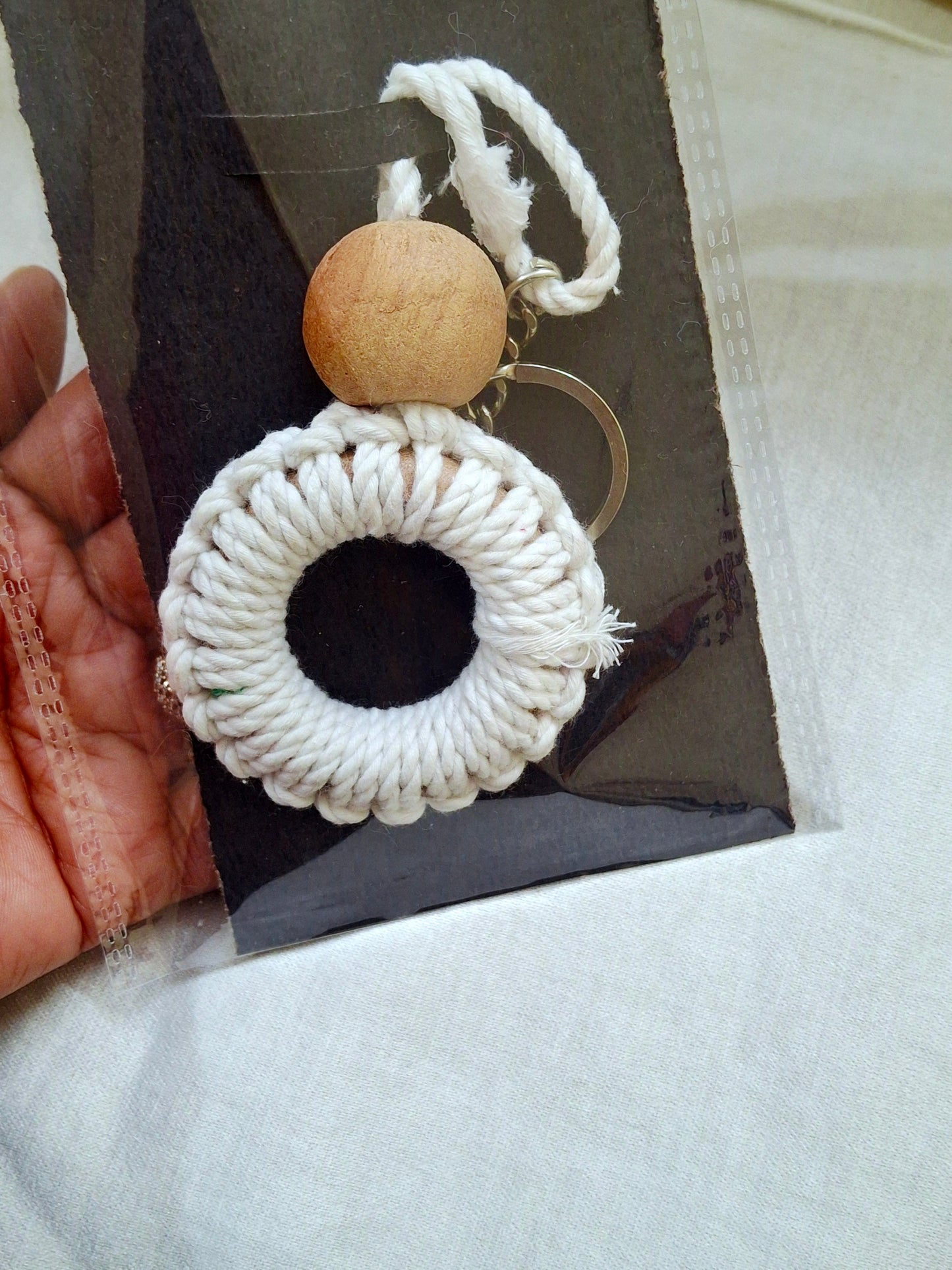 Flower wreath keychain