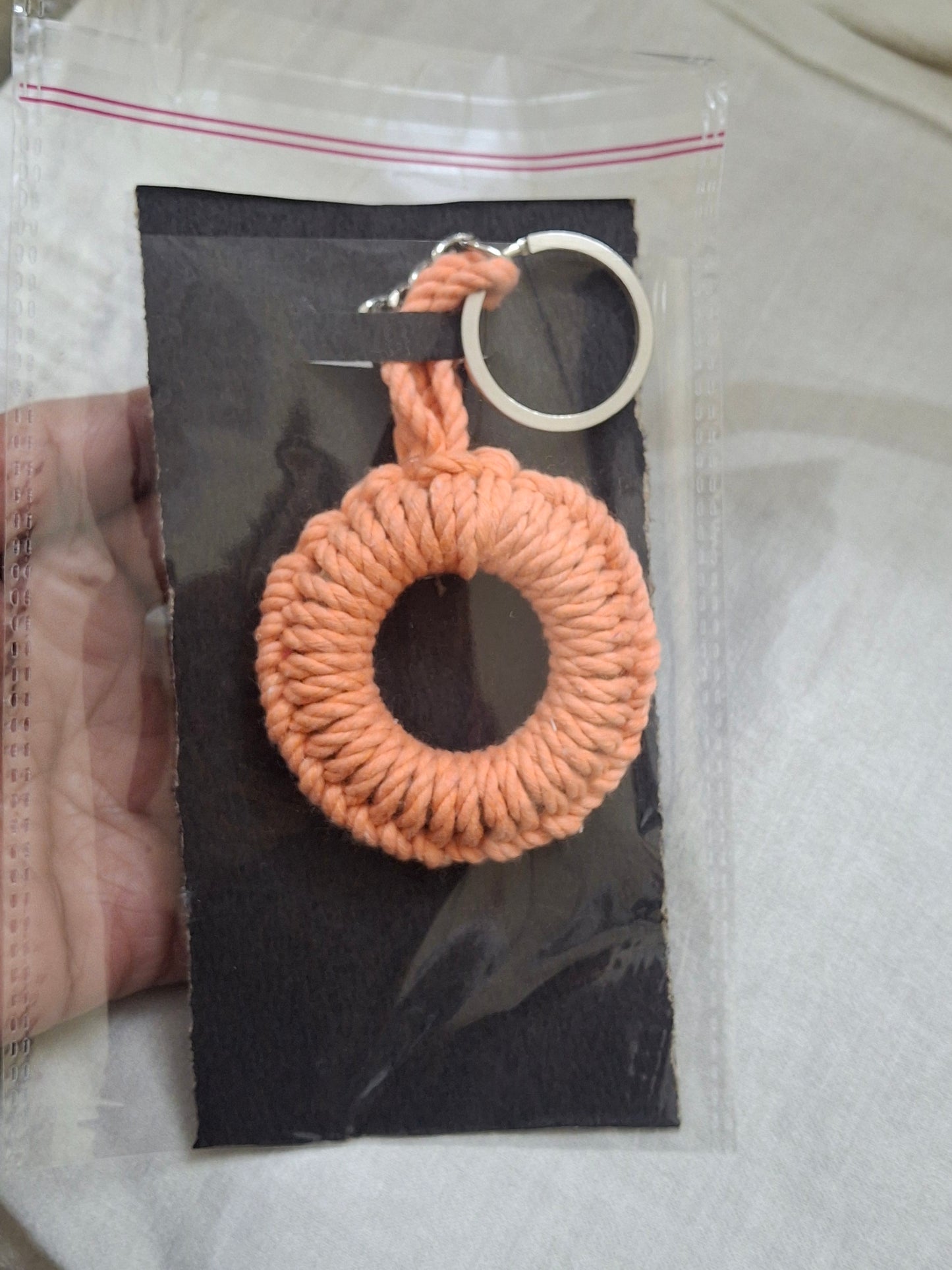 Flower wreath keychain