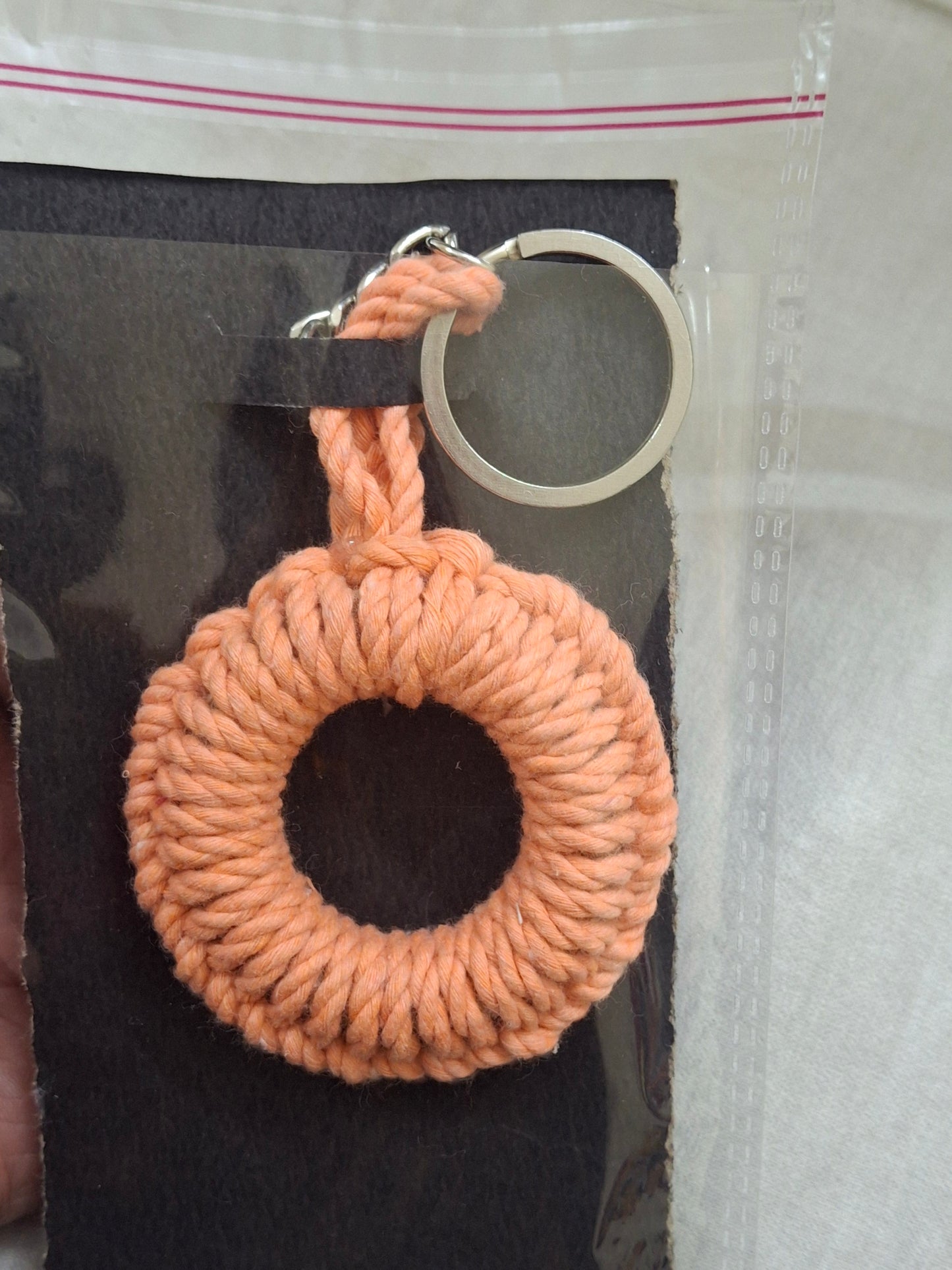 Flower wreath keychain