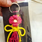 Personalised Macrame Flower Keychain Bag Charms & Backpack Keyring,Boho Knitting Keychain, Birthday/Boho Gift Idea