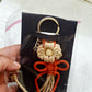 Personalised Macrame Flower Keychain Bag Charms & Backpack Keyring,Boho Knitting Keychain, Birthday/Boho Gift Idea