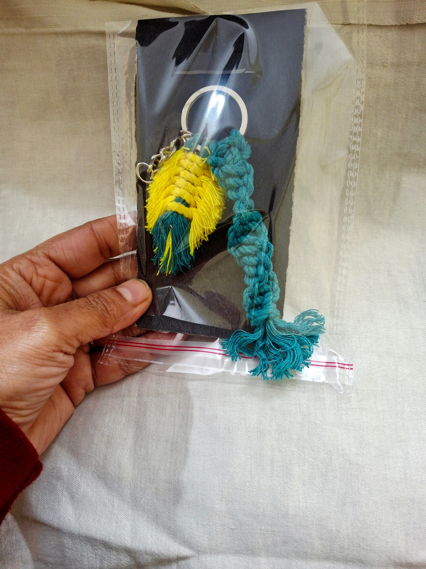 Keychain with feather