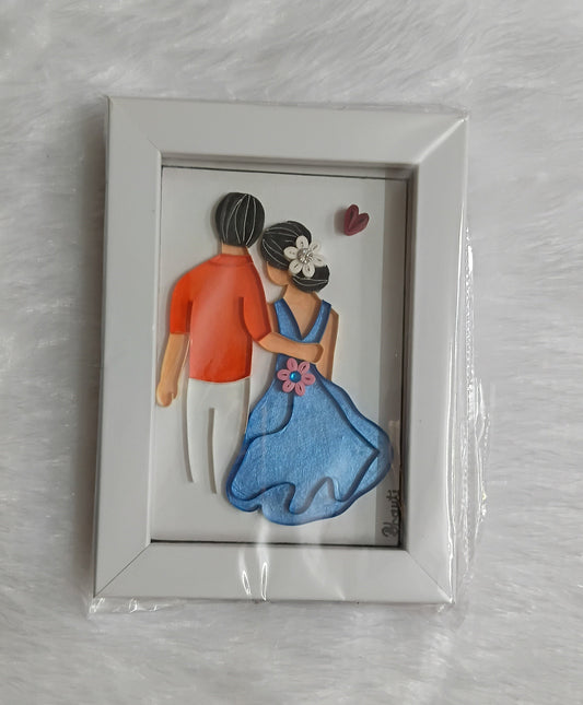 Couple together frame the love of bonding