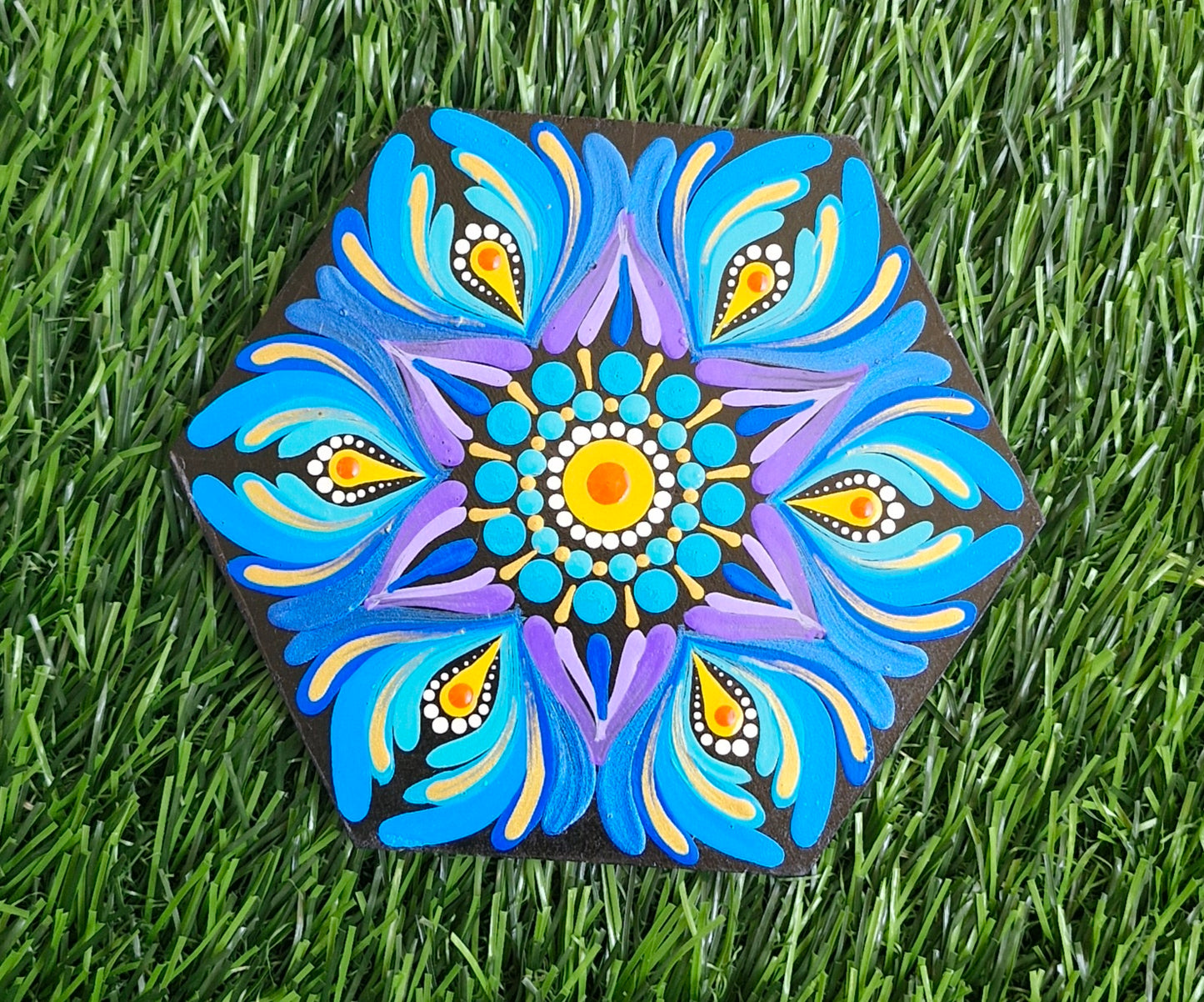 Mandala art tea coaster