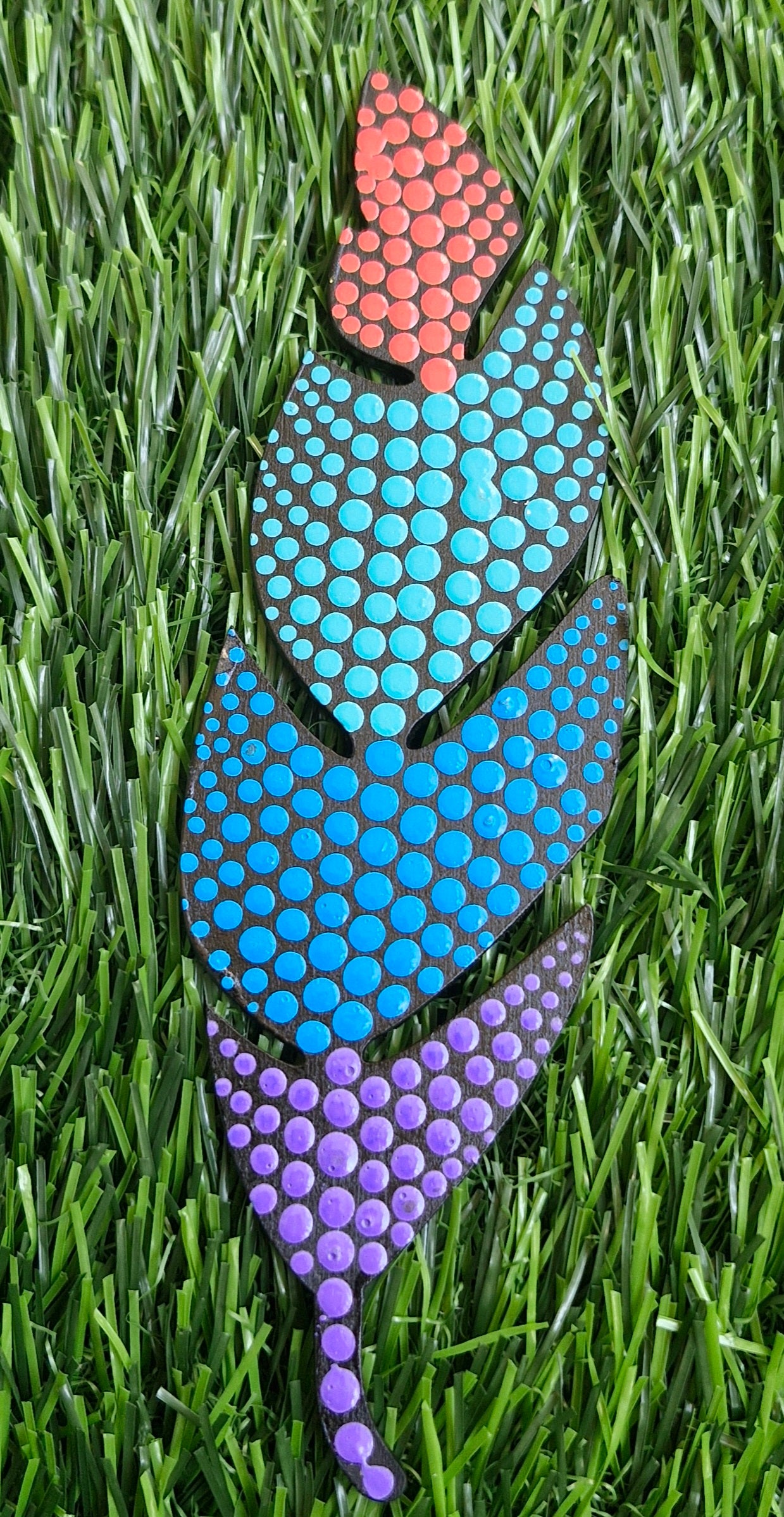 Mandala art bookmarks- leafshape