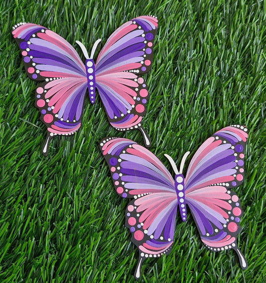 Mandala art butterfly fridge magnets