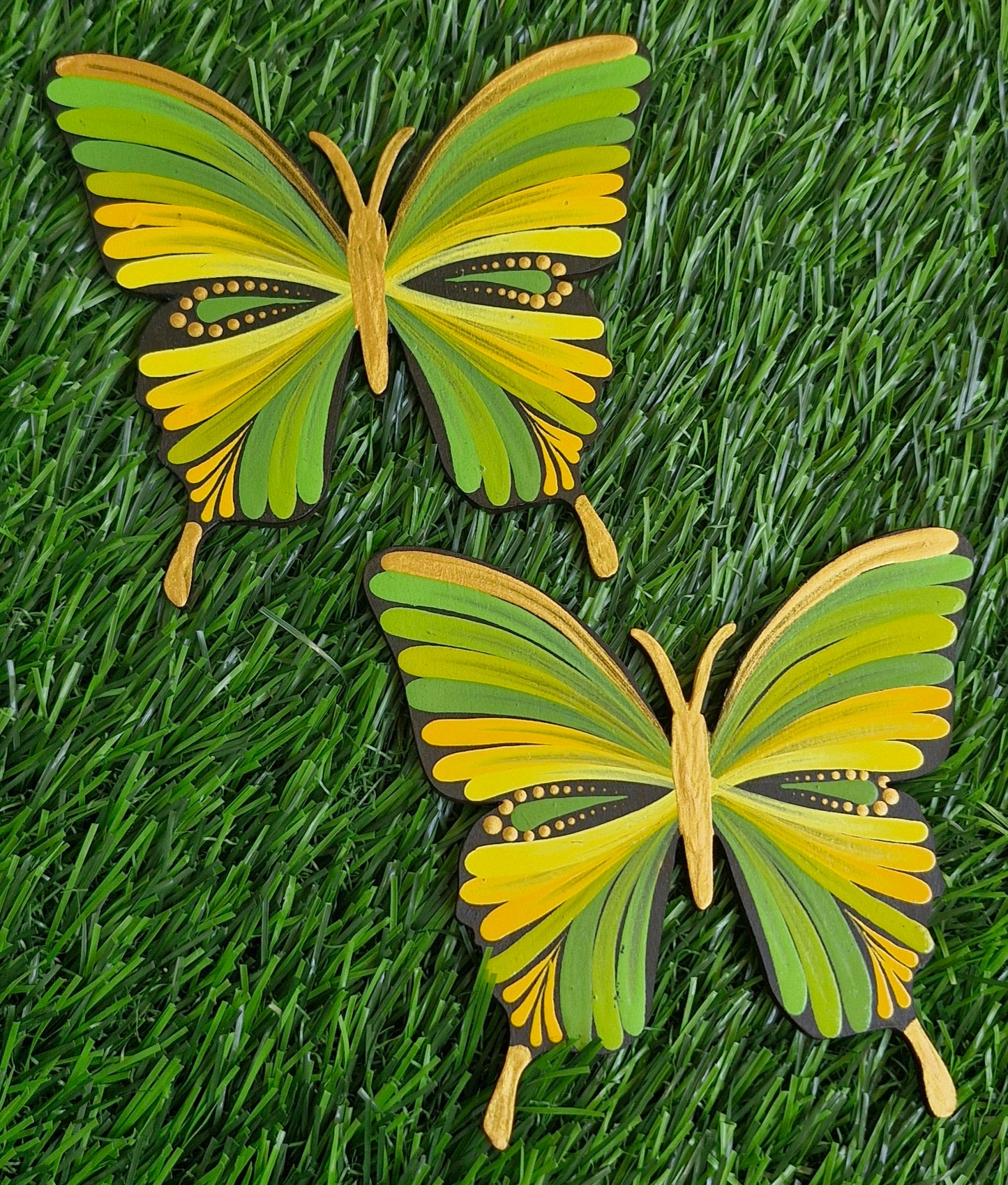 Mandala art butterfly fridge magnets