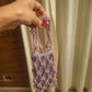 Rhinestone Macrame mobile sling rosegold