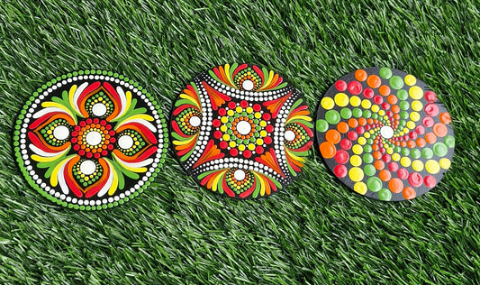 Mandala art tea coaster