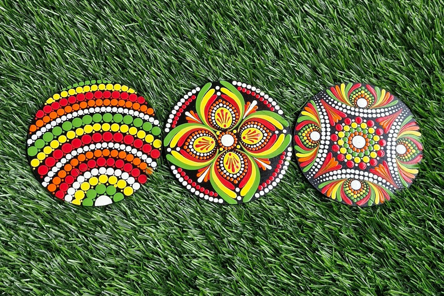 Mandala art tea coaster