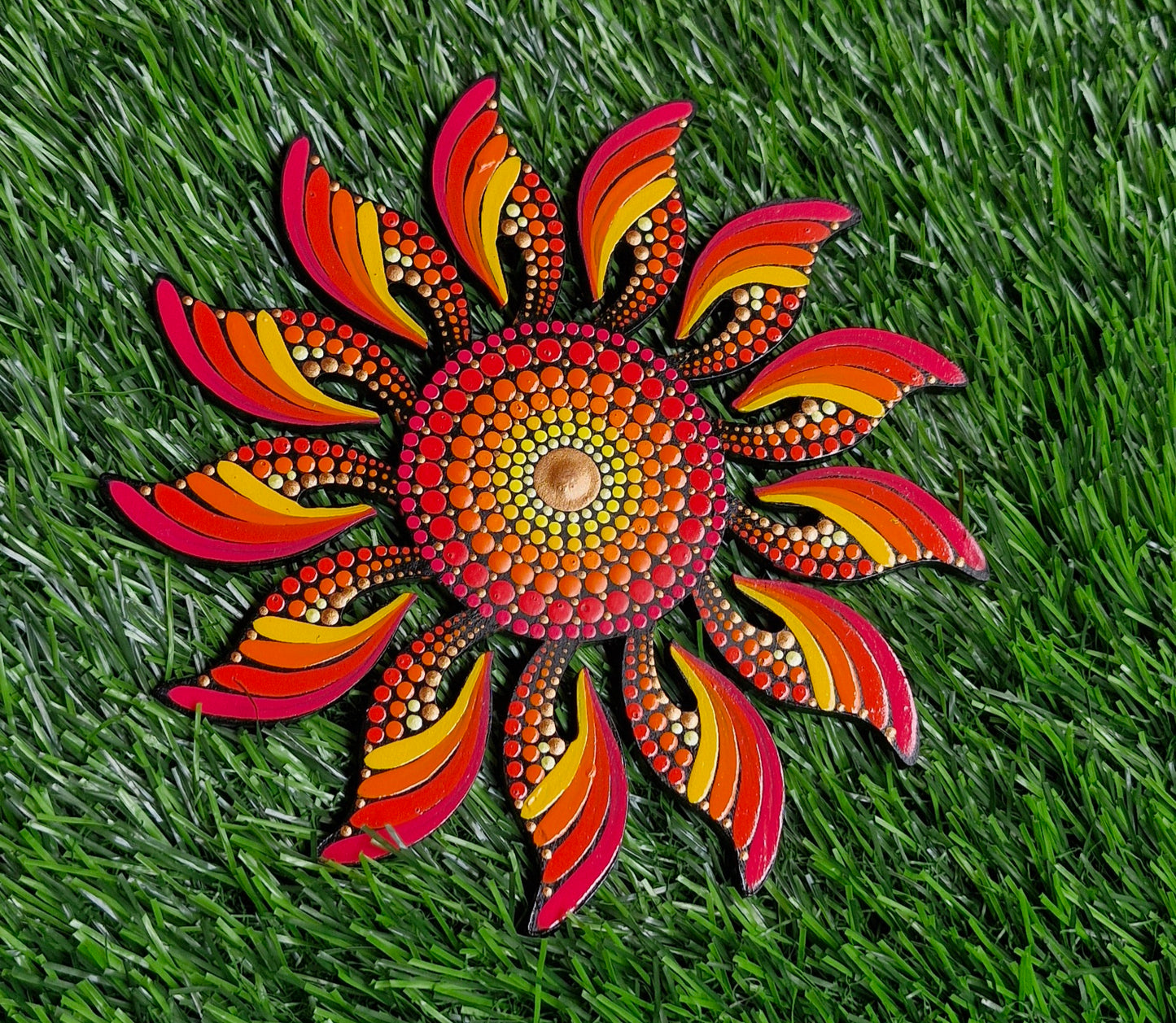 Mandala art Sun-Fridge magnet