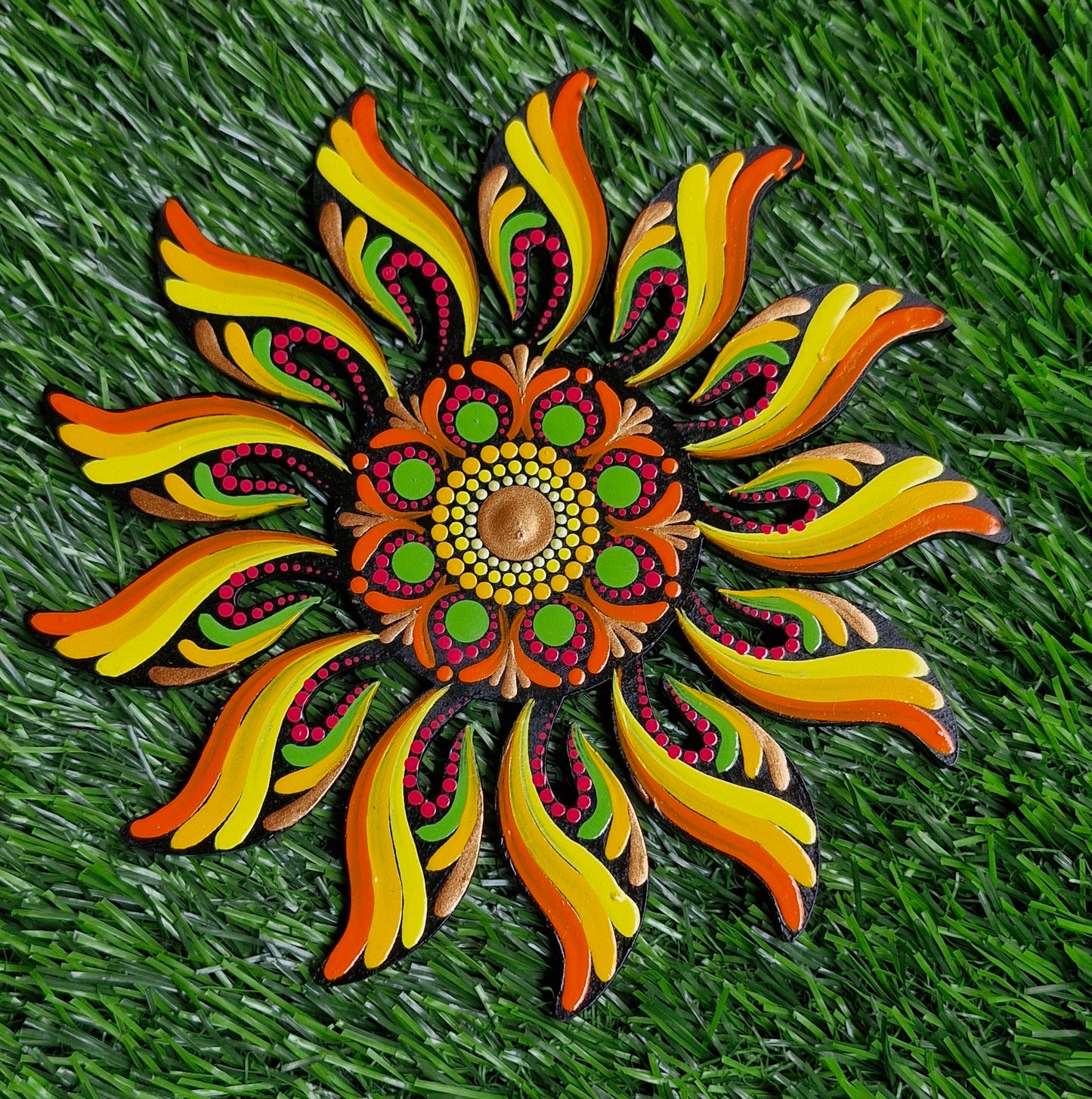 Mandala art Sun-Fridge magnet