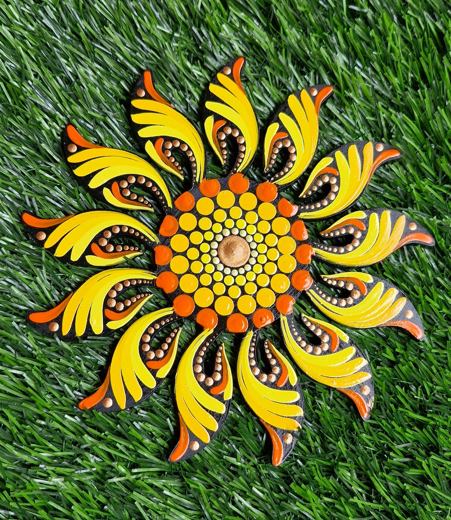 Mandala art Sun-Fridge magnet