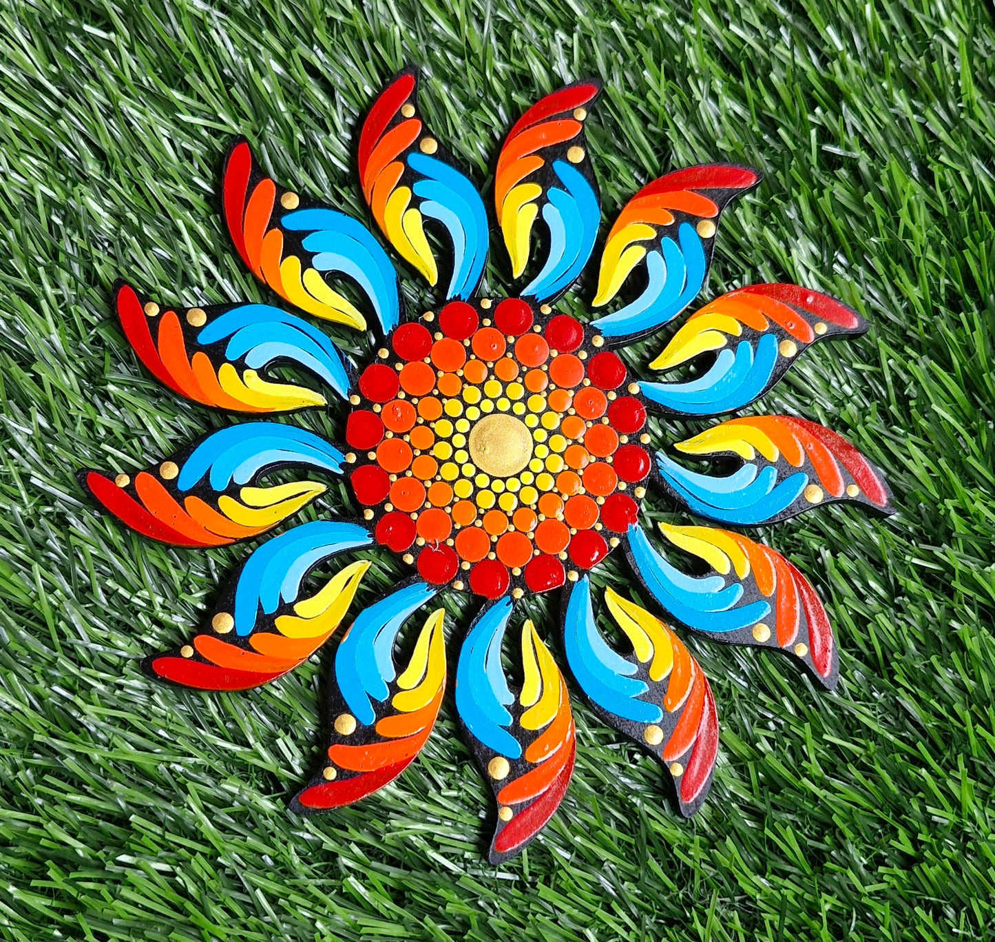 Mandala art Sun-Fridge magnet