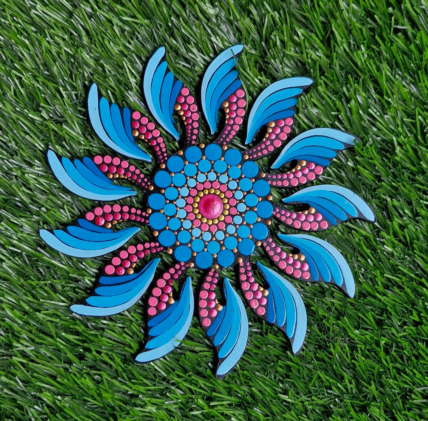Mandala art Sun-Fridge magnet