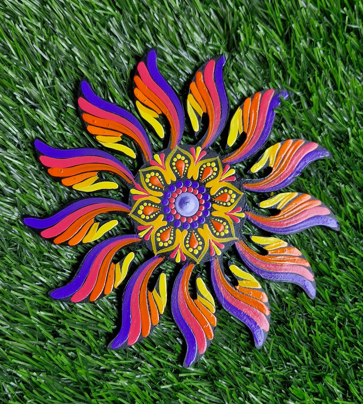 Mandala art Sun-Fridge magnet