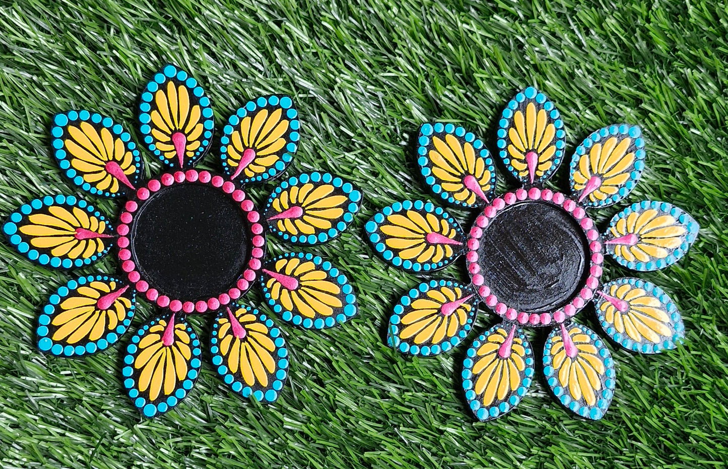 Mandala art tea lights