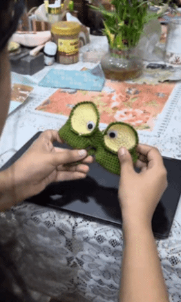 Crochet sunglass cover