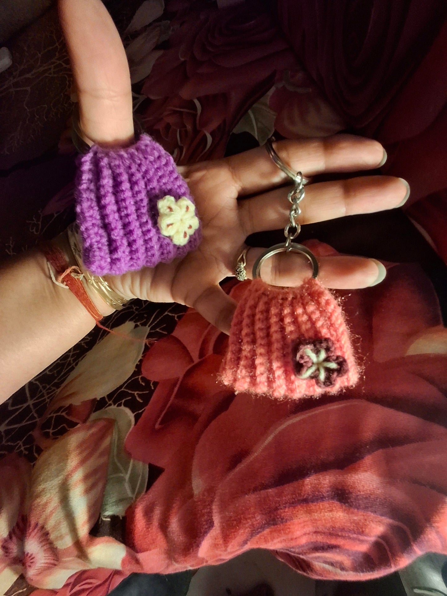 Handmade Crochet Mini Bag Keychain Charm